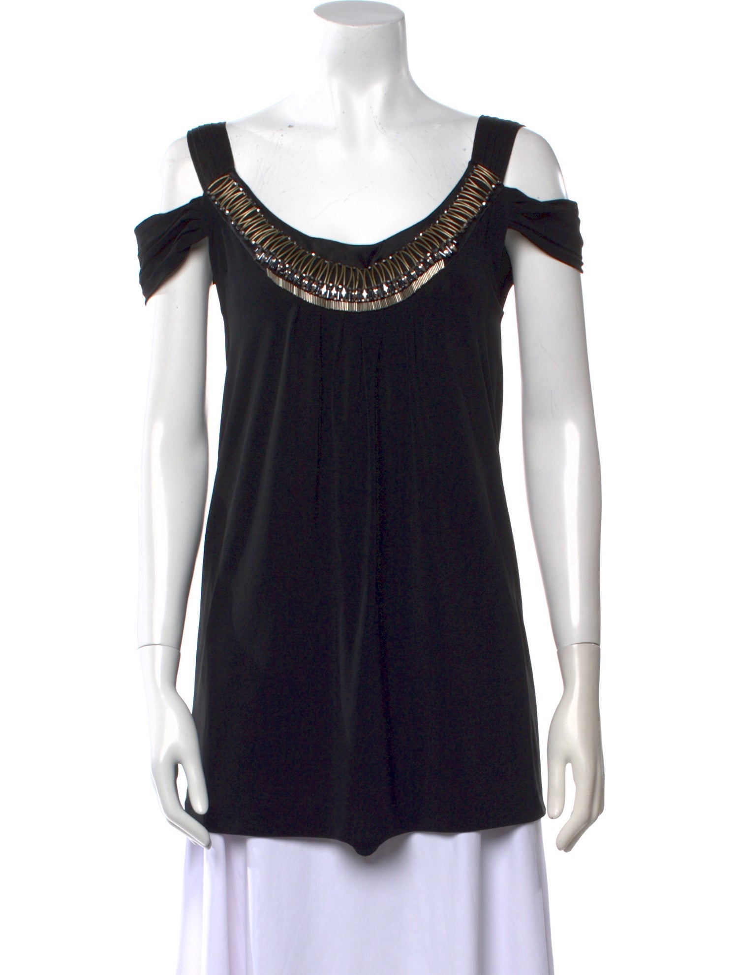 Alberta Ferretti Scoop Neck Short Sleeve Top
