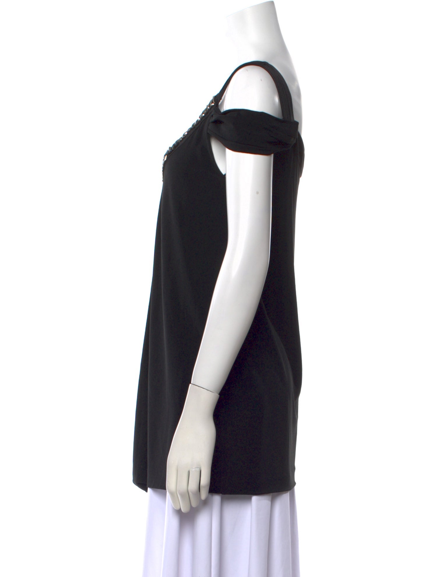 Alberta Ferretti Scoop Neck Short Sleeve Top