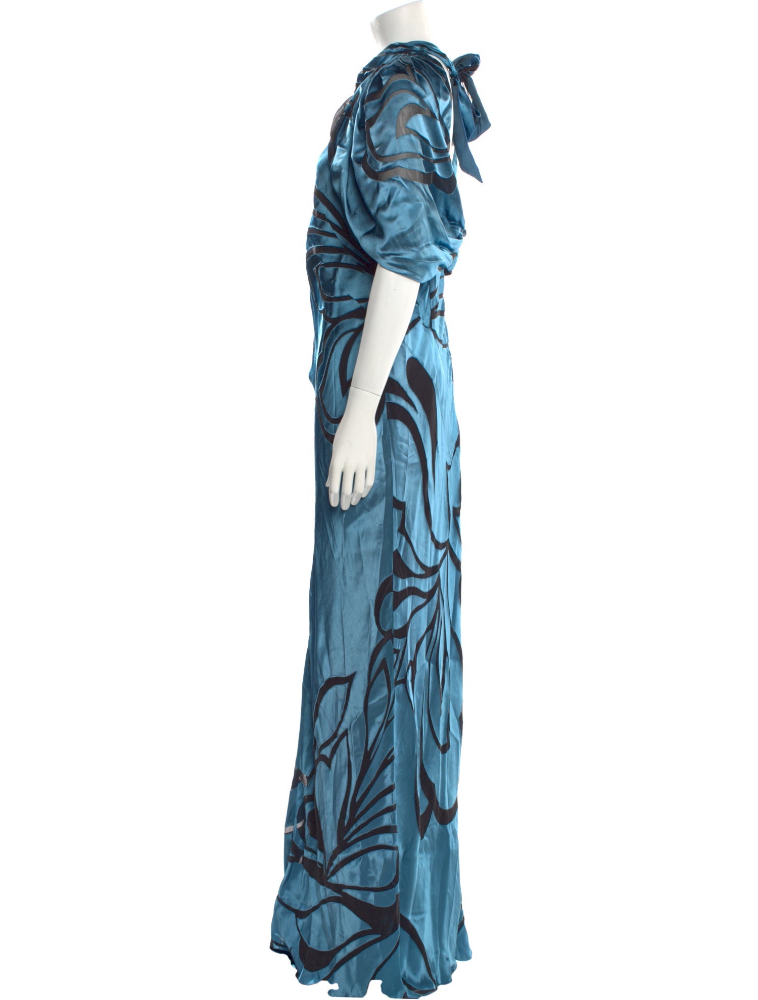 Alberta Ferretti Printed Long Dress w/ Tags