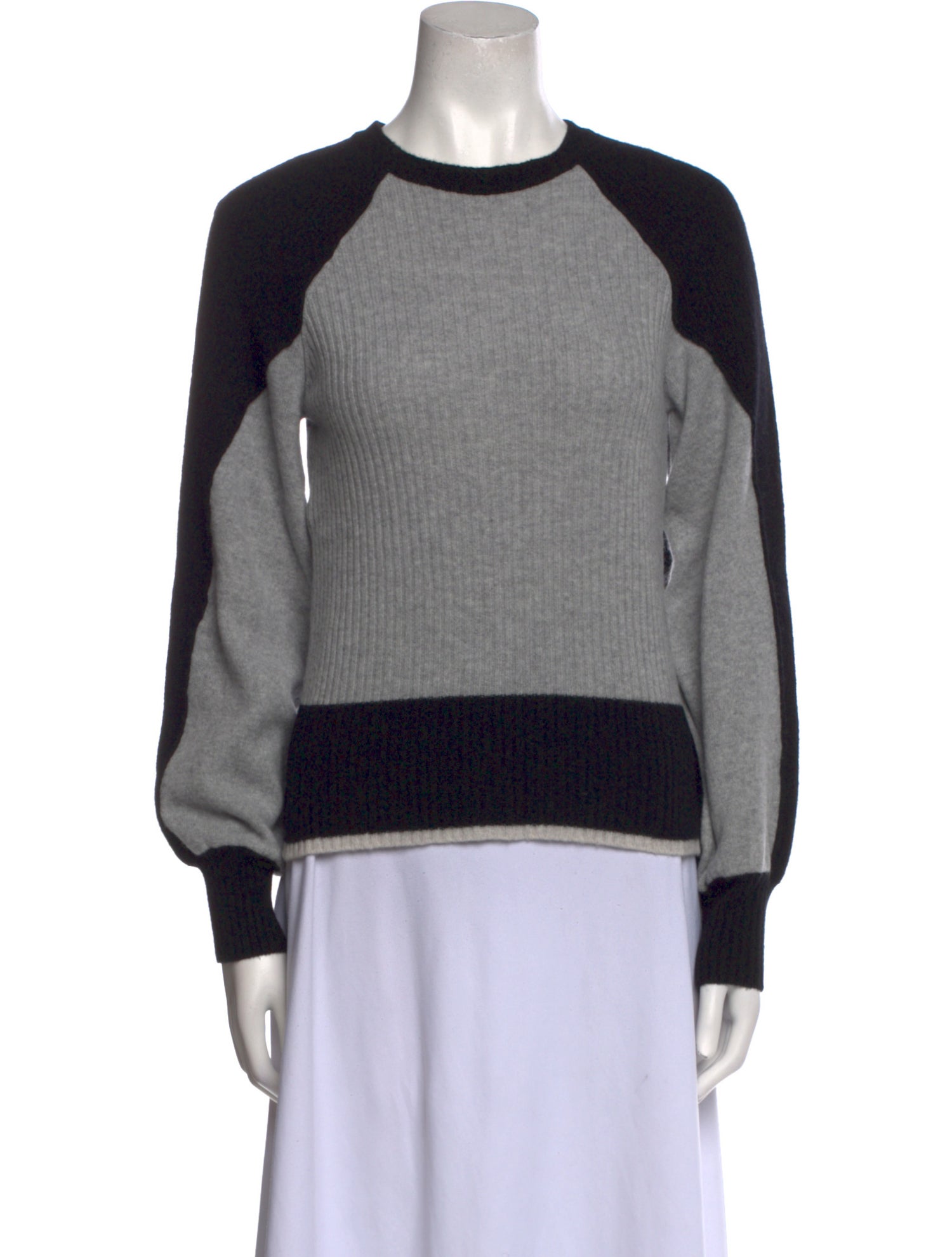 Alberta Ferretti Virgin Wool Colorblock Pattern Sweater