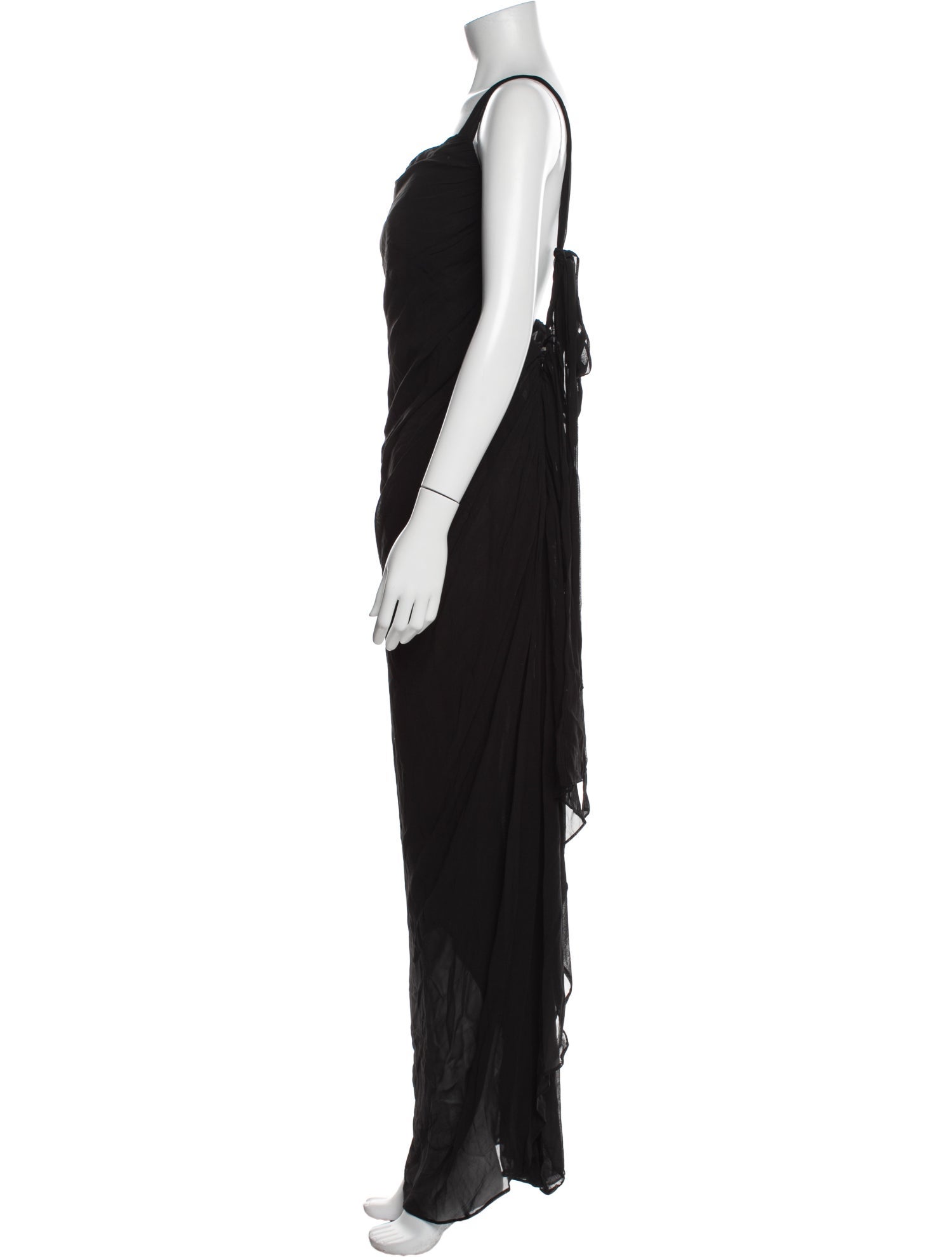 Alberta Ferretti One-Shoulder Long Dress