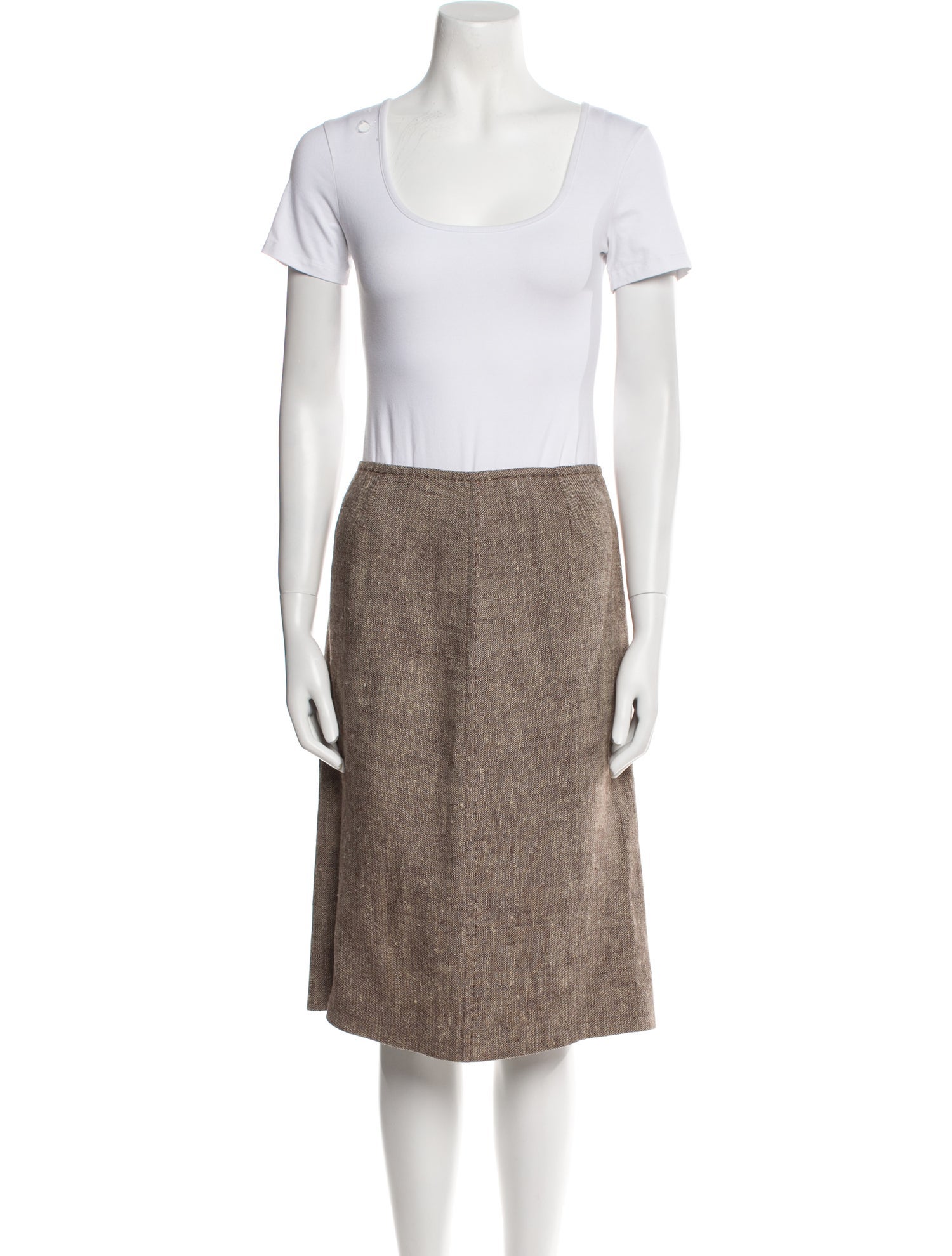 Alberta Ferretti Linen Sequin Embellishments Skirt Suit