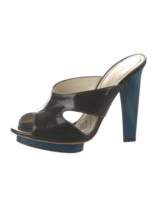 Alberta Ferretti Patent Leather Slides