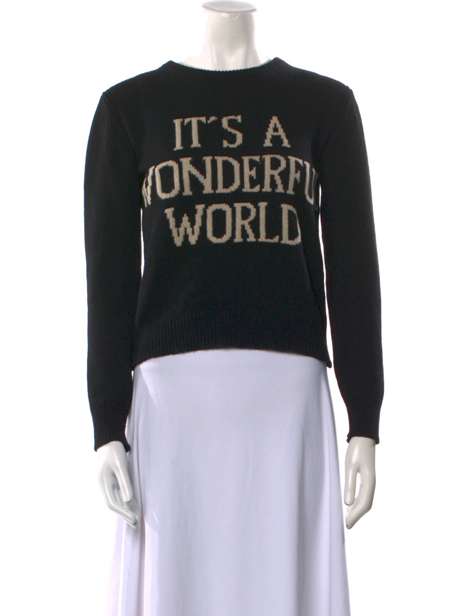 Alberta Ferretti Cashmere Graphic Print Sweater