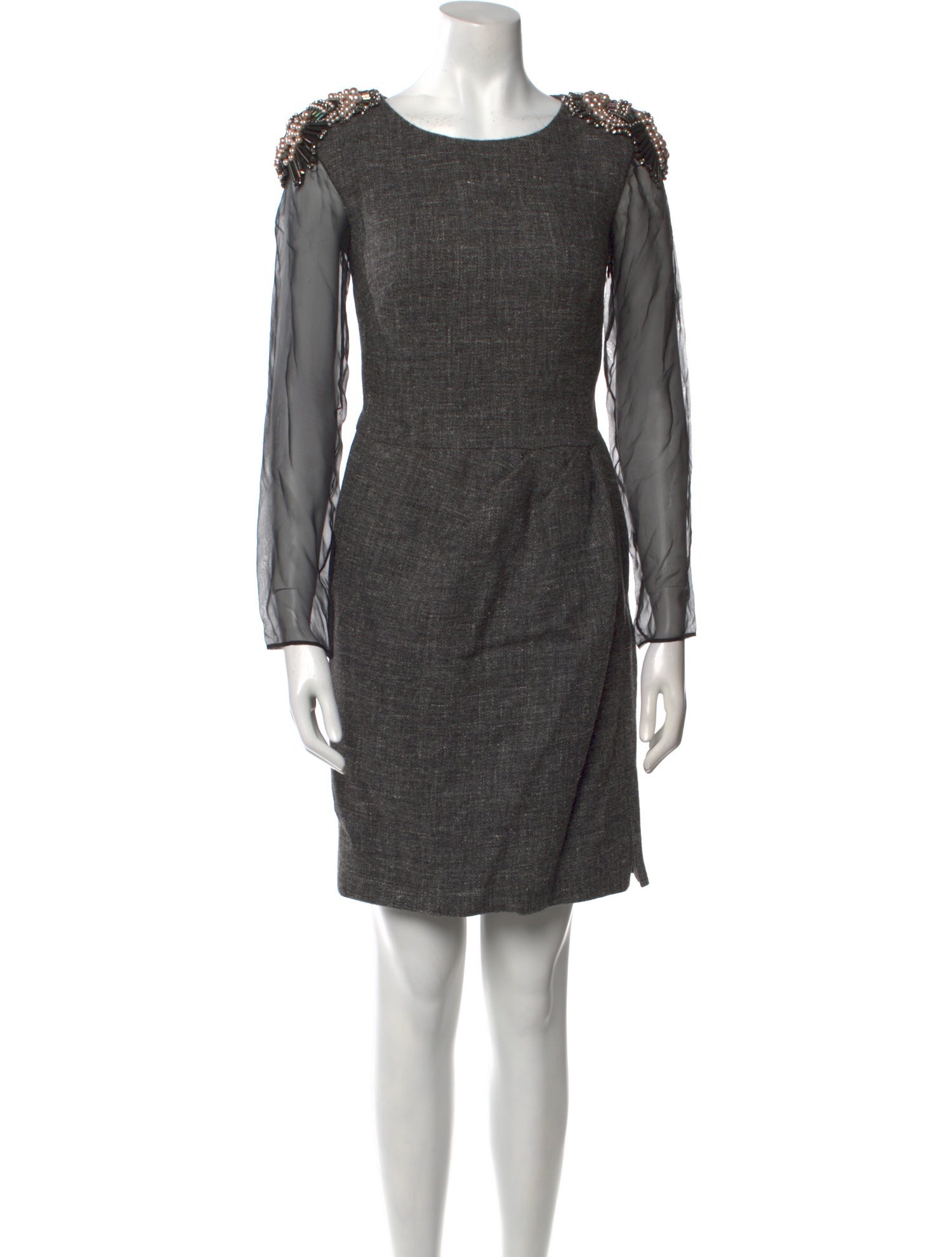 Alberta Ferretti Virgin Wool Mini Dress
