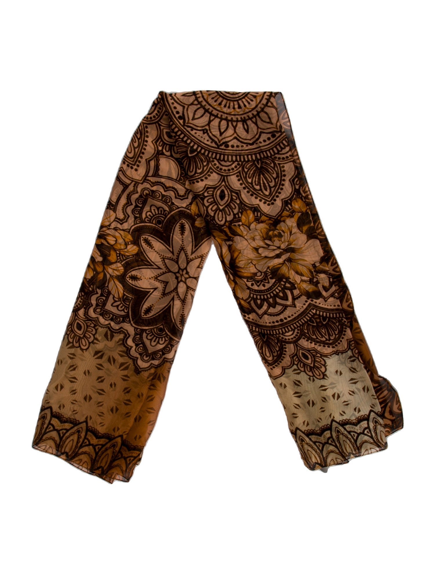 Alberta Ferretti Silk Floral Print Scarf w/ Tags