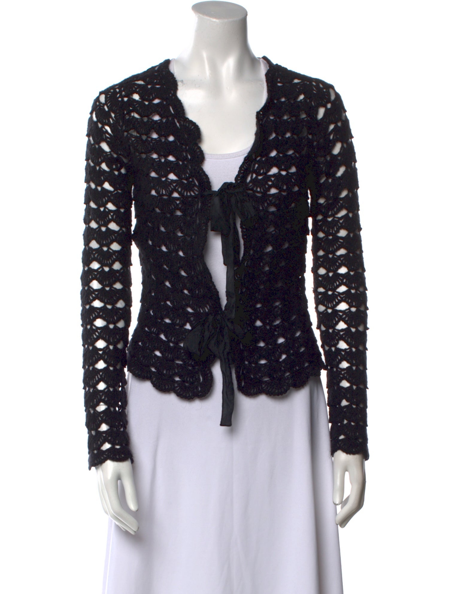 Alberta Ferretti Striped V-Neck Sweater