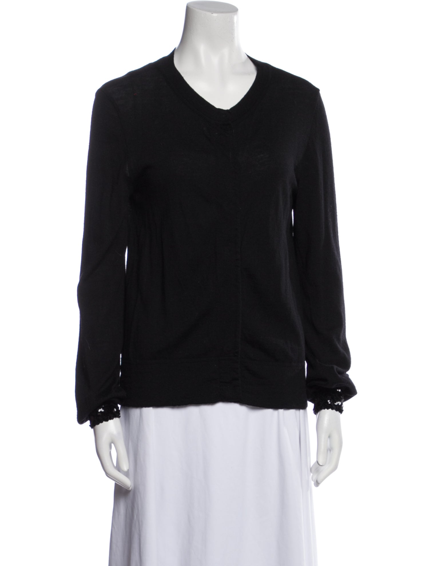 Alberta Ferretti Virgin Wool Scoop Neck Sweater