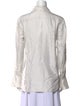 Alberta Ferretti Silk Long Sleeve Button-Up Top