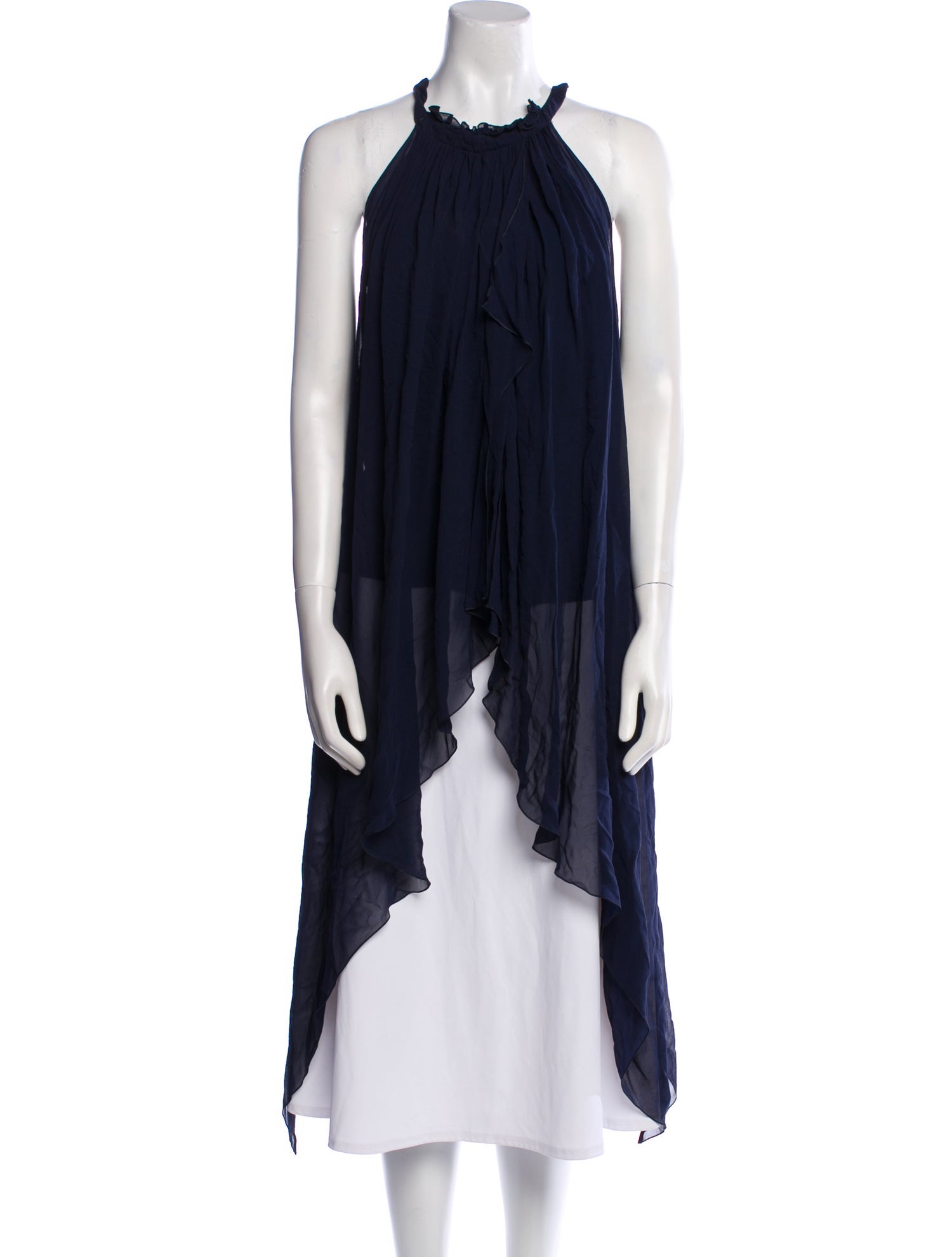 Alberta Ferretti Silk Halterneck Tunic