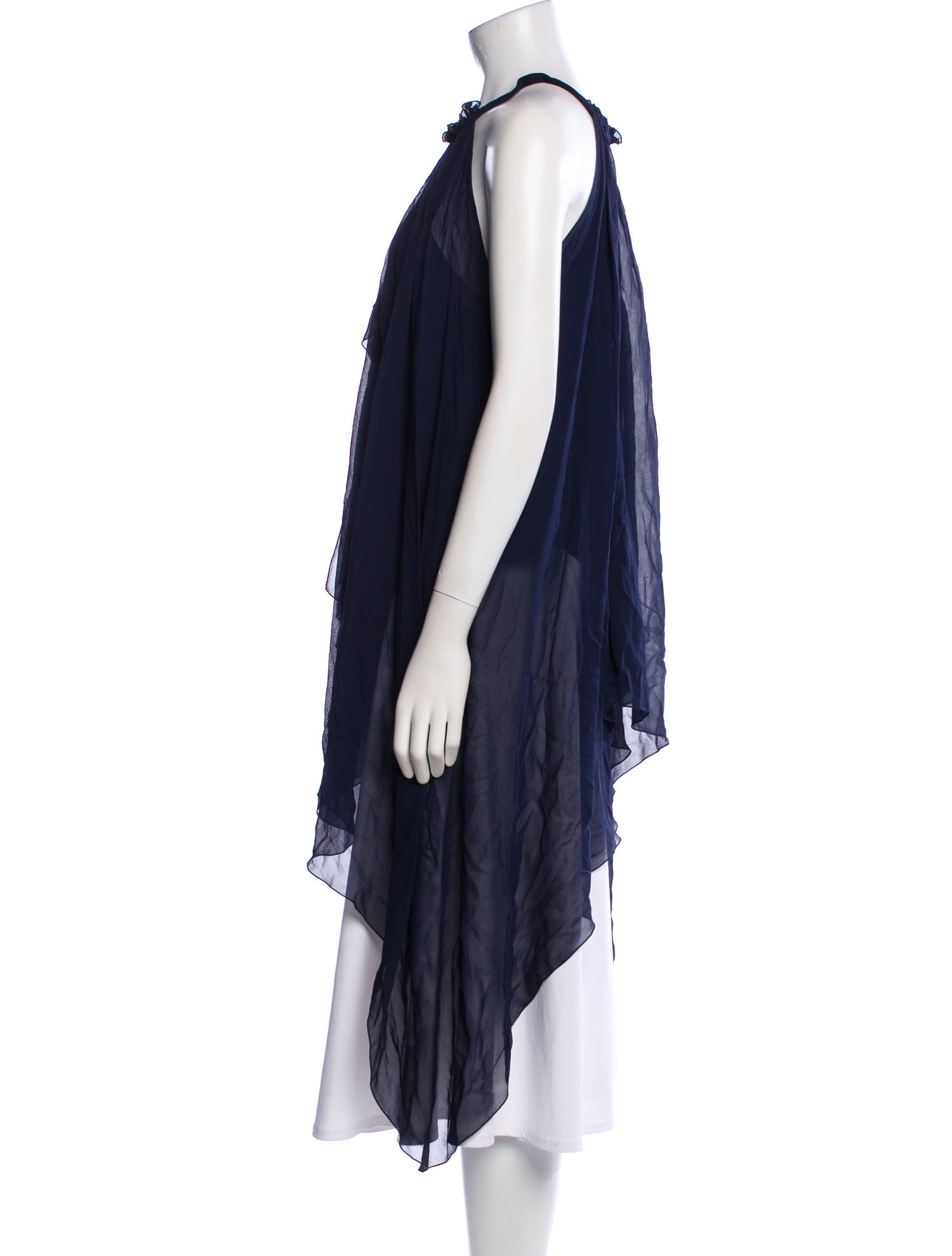 Alberta Ferretti Silk Halterneck Tunic