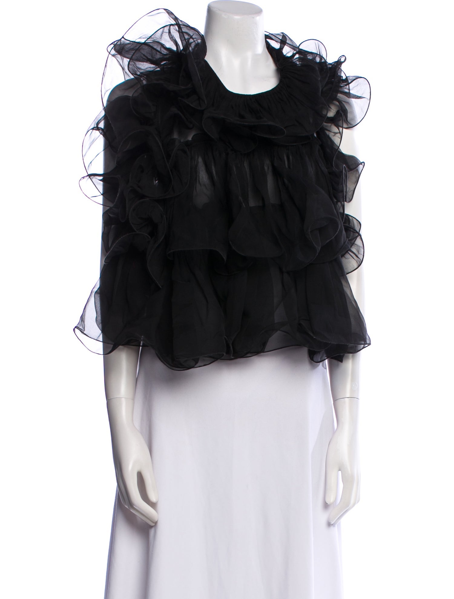 Alberta Ferretti Silk Off-The-Shoulder Blouse