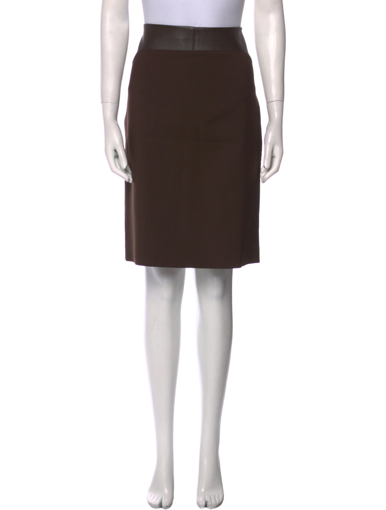 Alberta Ferretti Virgin Wool Knee-Length Skirt