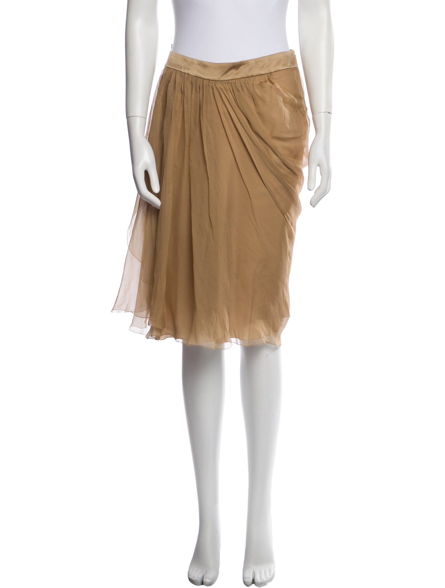Alberta Ferretti Silk Knee-Length Skirt