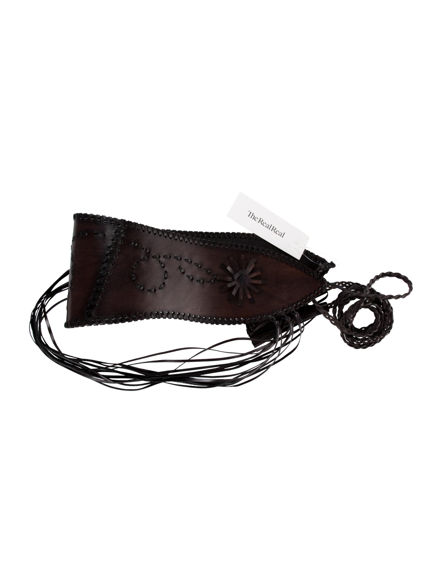 Alberta Ferretti Wide Leather Waist Belt