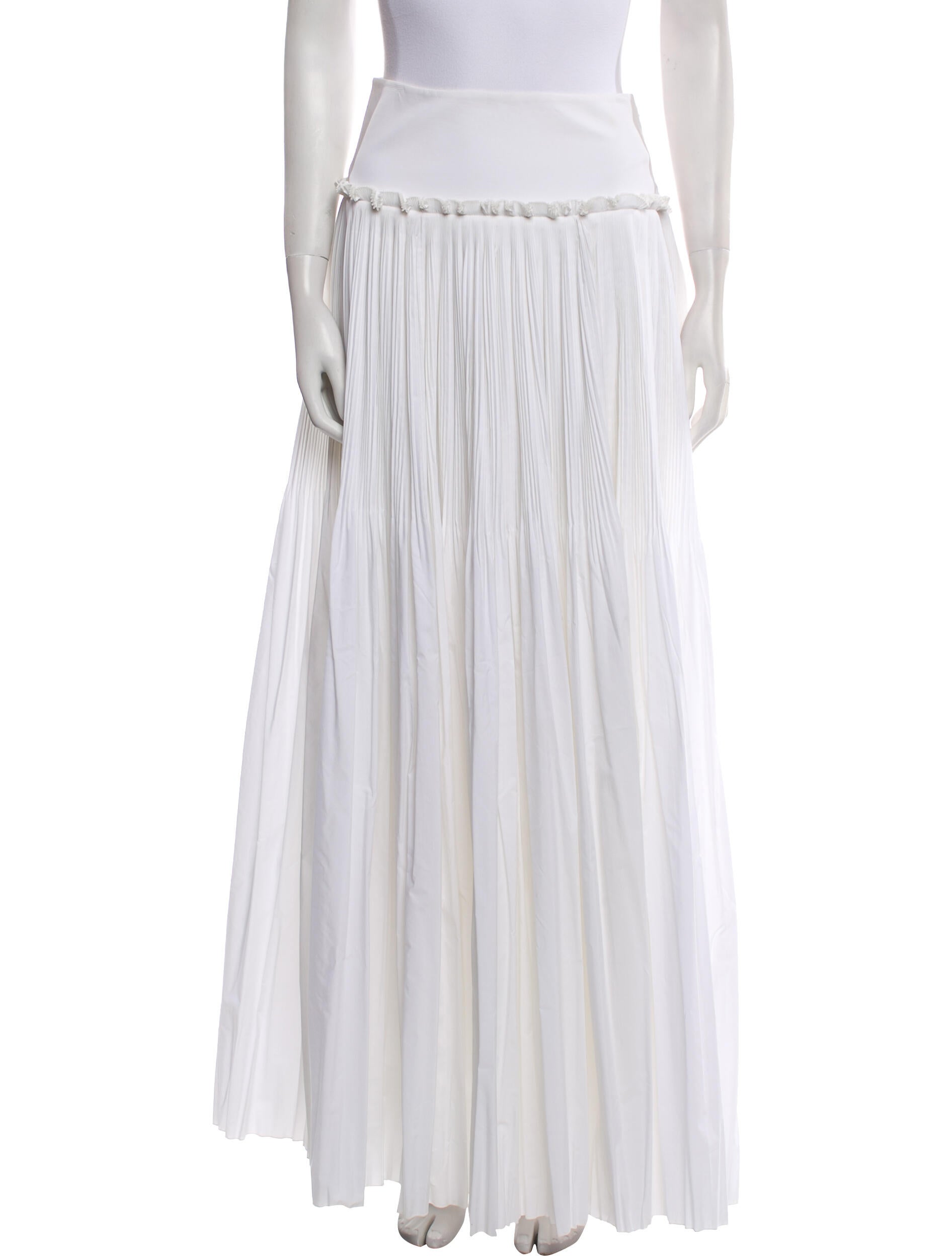 Alberta Ferretti Ruffle Embellishment Midi Length Skirt