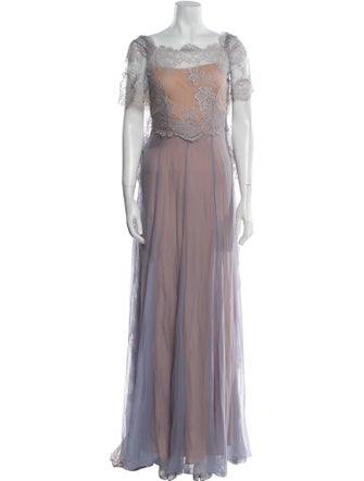 Alberta Ferretti Silk Long Dress