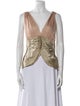 Alberta Ferretti Silk V-Neck Blouse