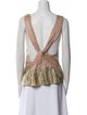 Alberta Ferretti Silk V-Neck Blouse