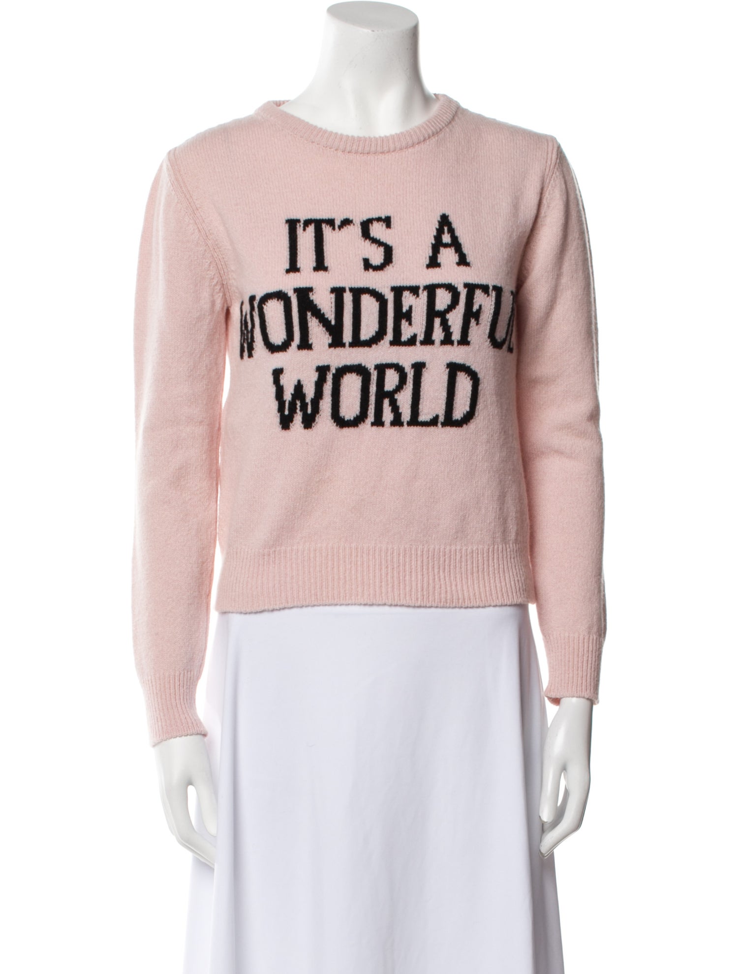 Alberta Ferretti Cashmere Graphic Print Sweater