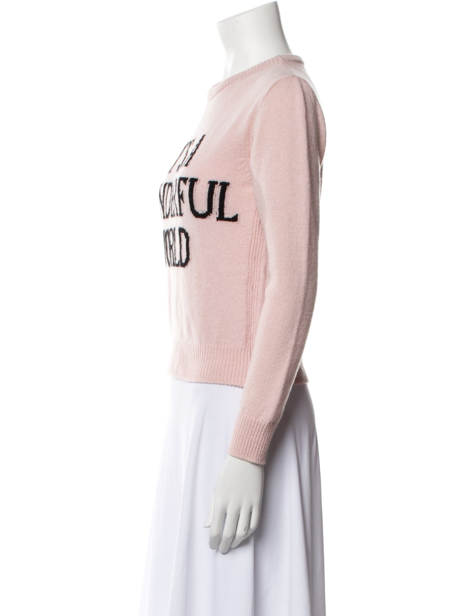 Alberta Ferretti Cashmere Graphic Print Sweater