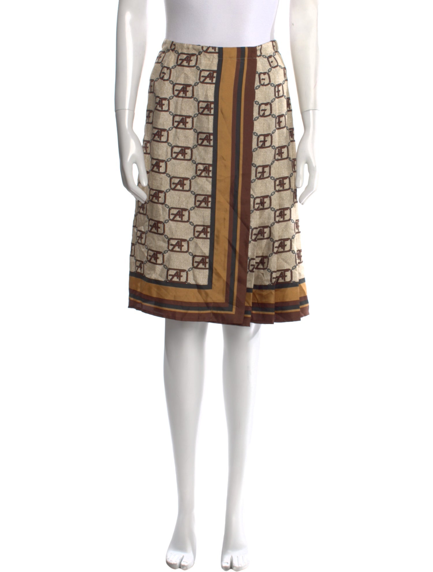 Alberta Ferretti Silk Knee-Length Skirt