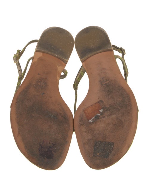 Alberta Ferretti Crystal Embellishments T-Strap Sandals