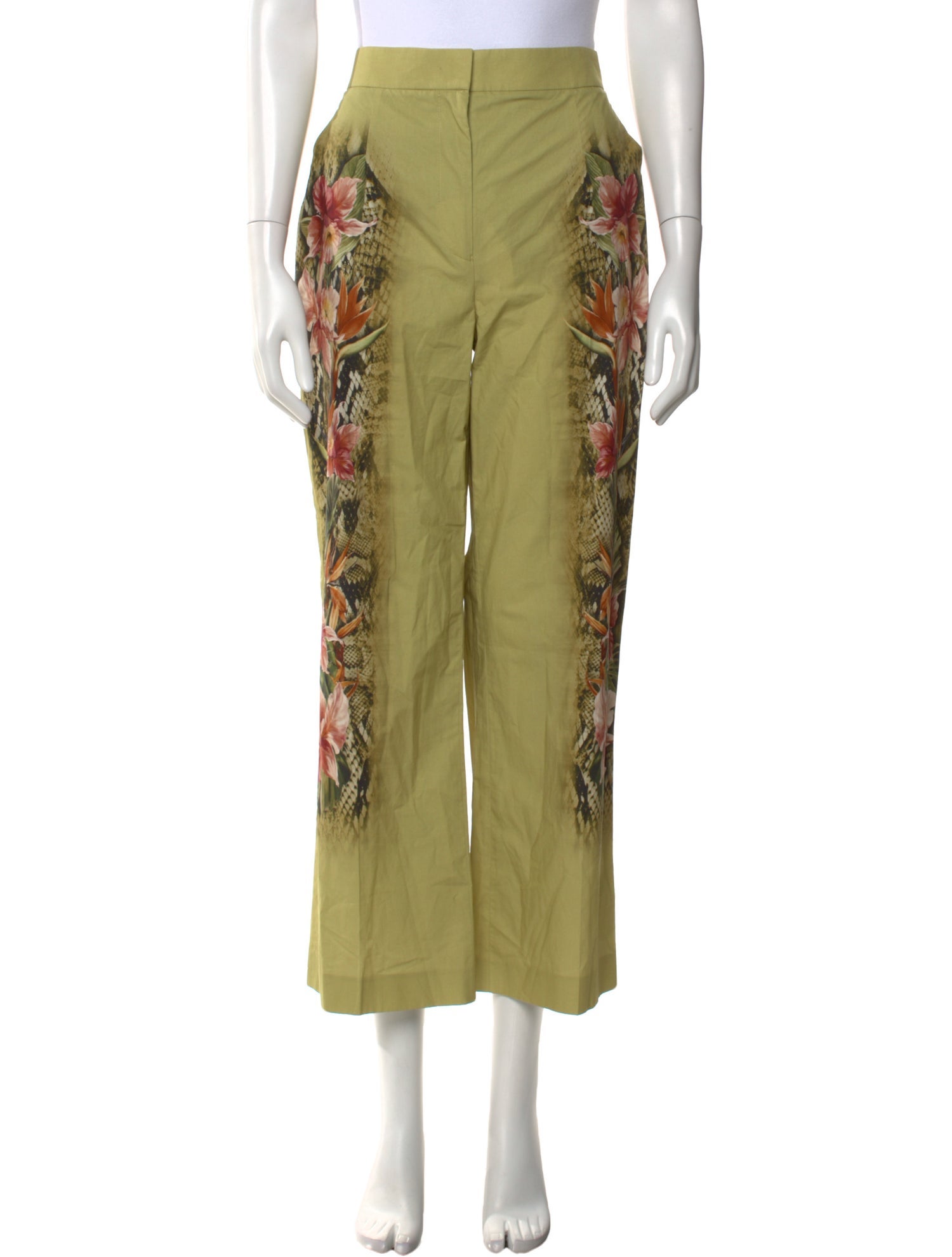 Alberta Ferretti Floral Print Wide Leg Pants w/ Tags