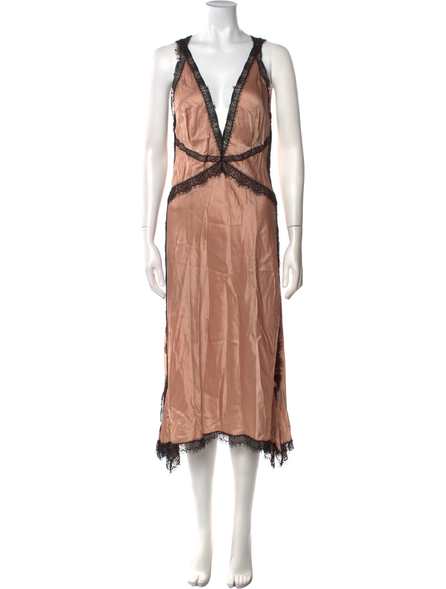 Alberta Ferretti Silk Midi Length Dress