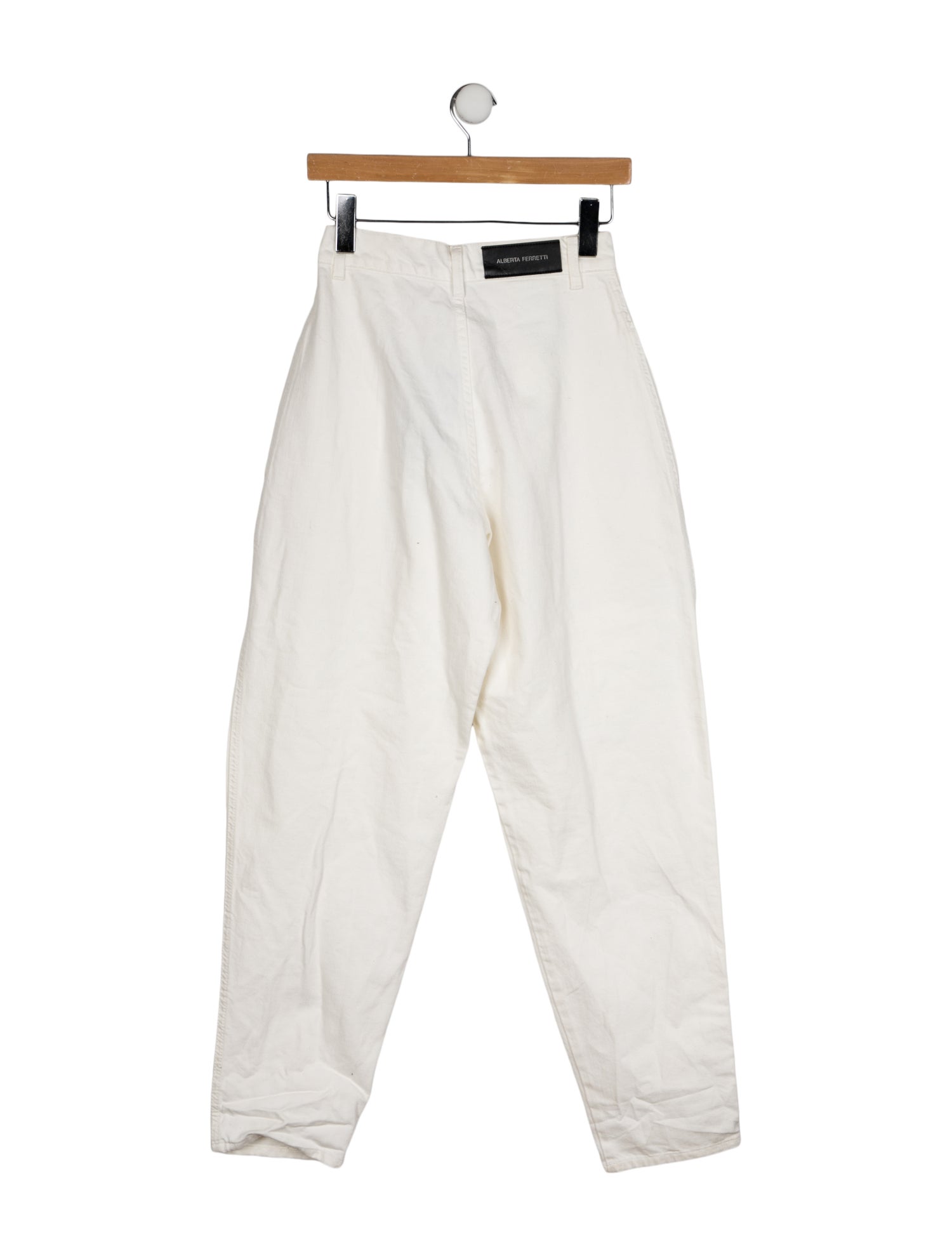 Alberta Ferretti High-Rise Straight Leg Jeans