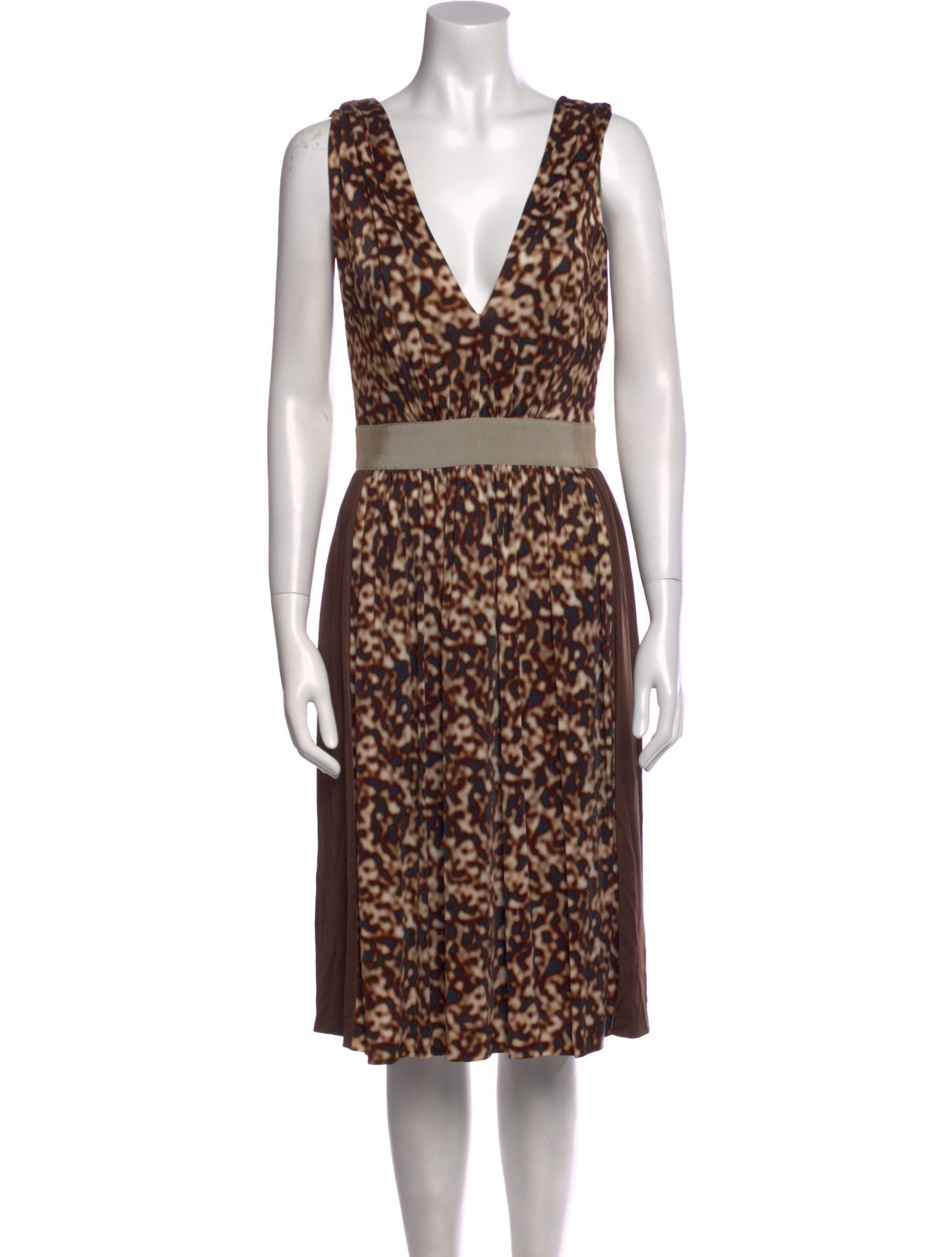 Alberta Ferretti Animal Print Midi Length Dress