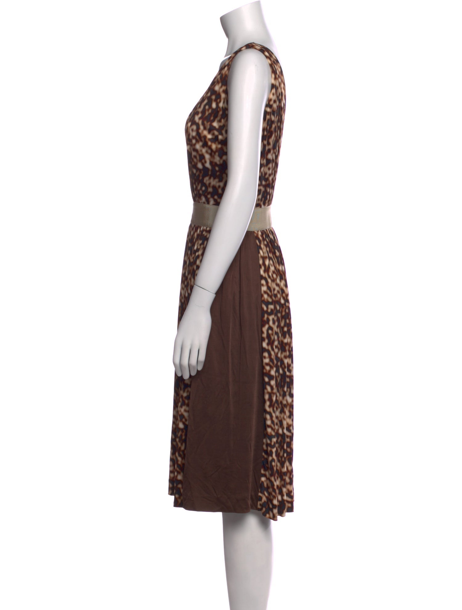 Alberta Ferretti Animal Print Midi Length Dress