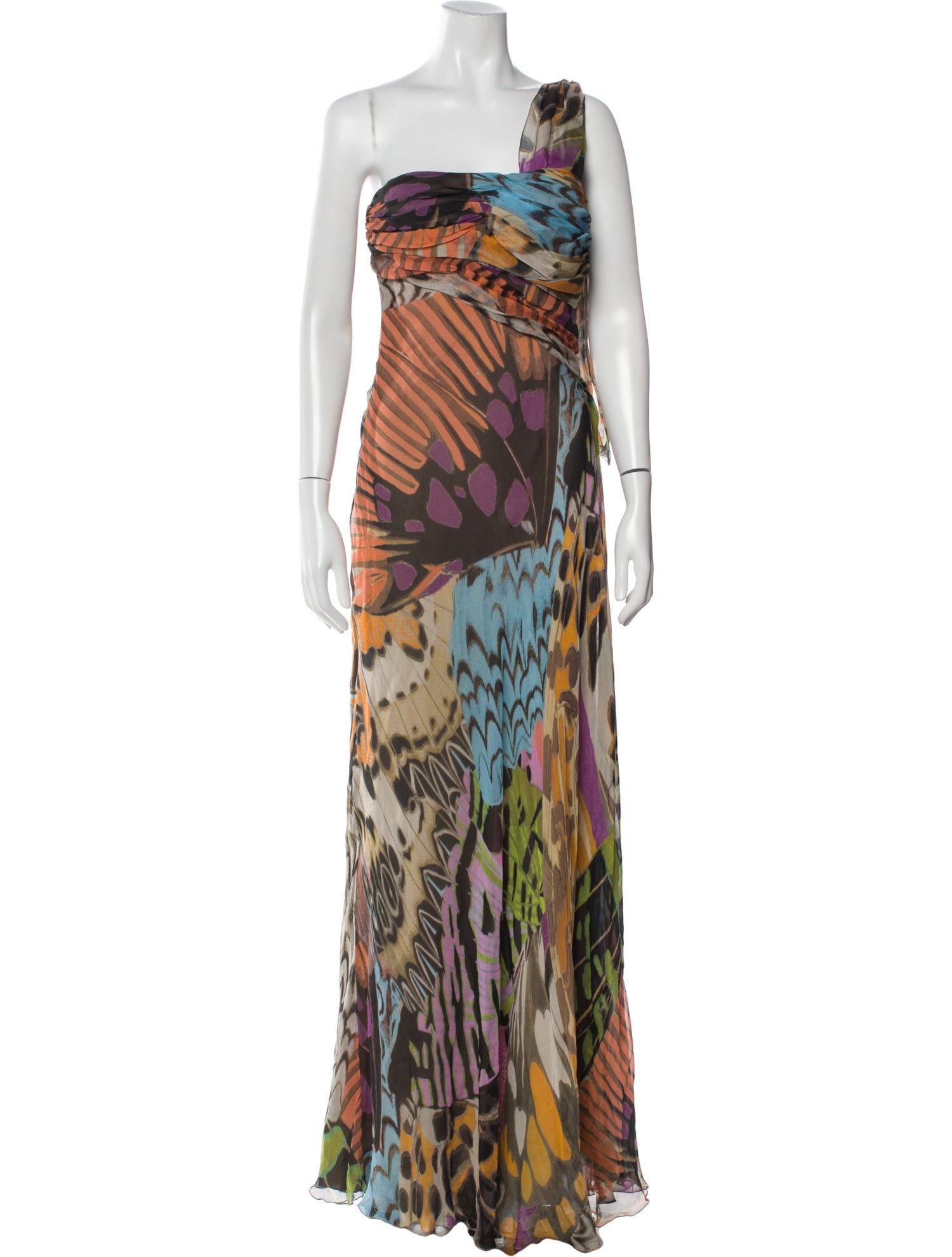 Alberta Ferretti Silk Long Dress