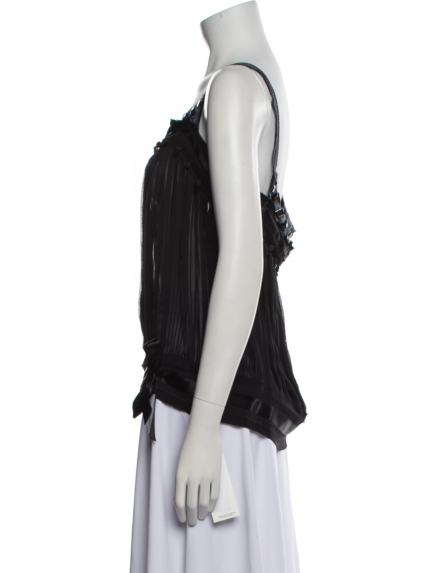 Alberta Ferretti Silk Square Neckline Blouse