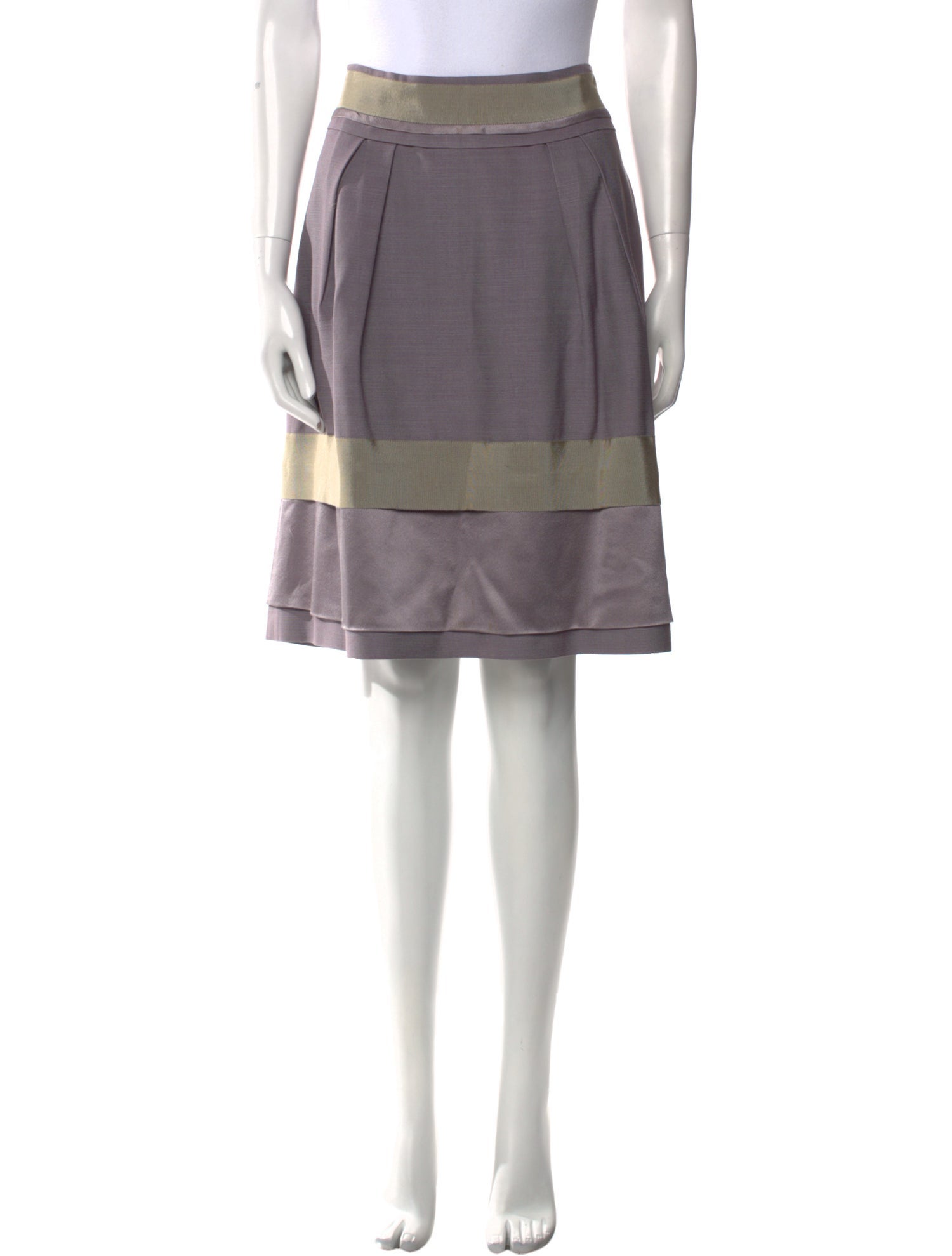 Alberta Ferretti Silk Knee-Length Skirt