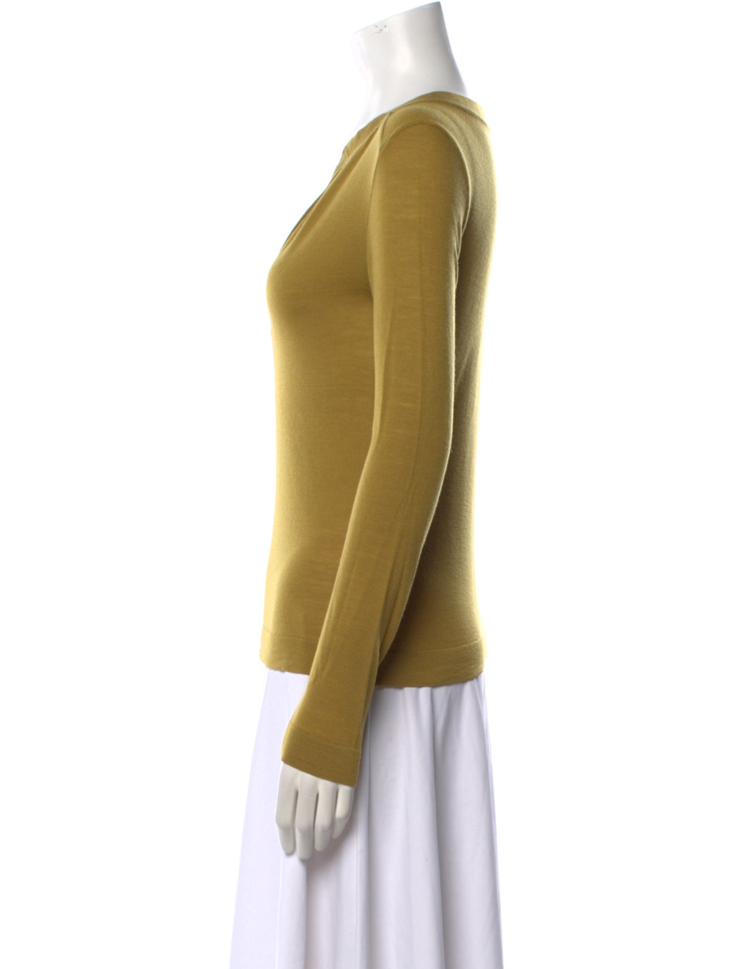 Alberta Ferretti Virgin Wool V-Neck Sweater