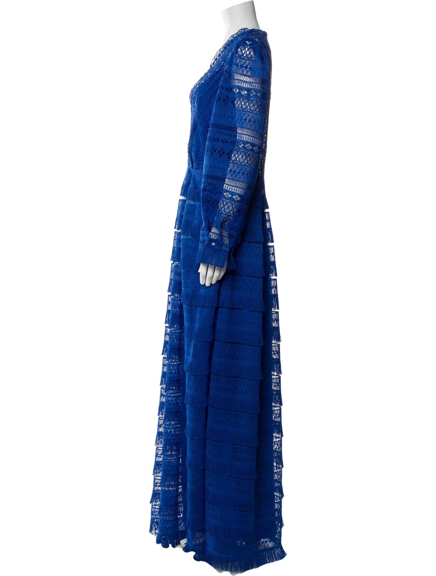 Alberta Ferretti Lace Pattern Long Dress w/ Tags