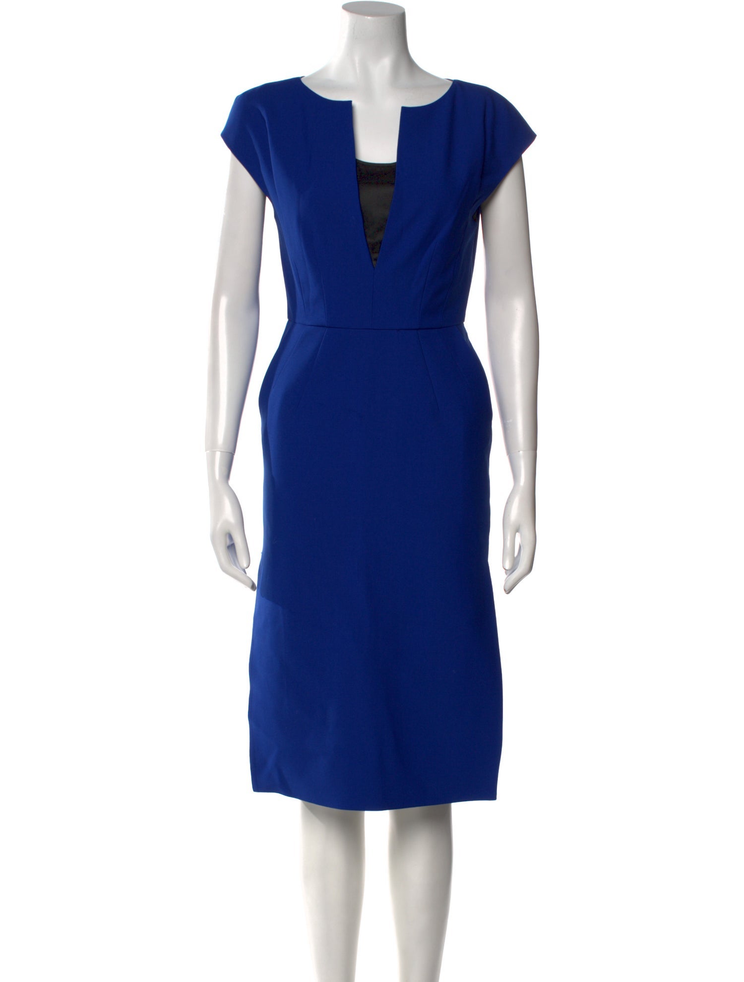 Alberta Ferretti Virgin Wool Midi Length Dress