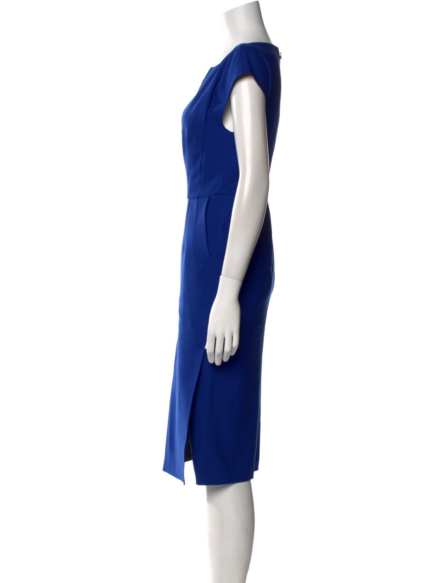 Alberta Ferretti Virgin Wool Midi Length Dress