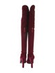 Alberta Ferretti Velvet Sock Boots