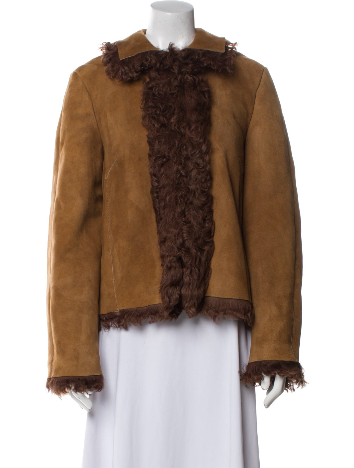 Alberta Ferretti Shearling Faux Fur Jacket