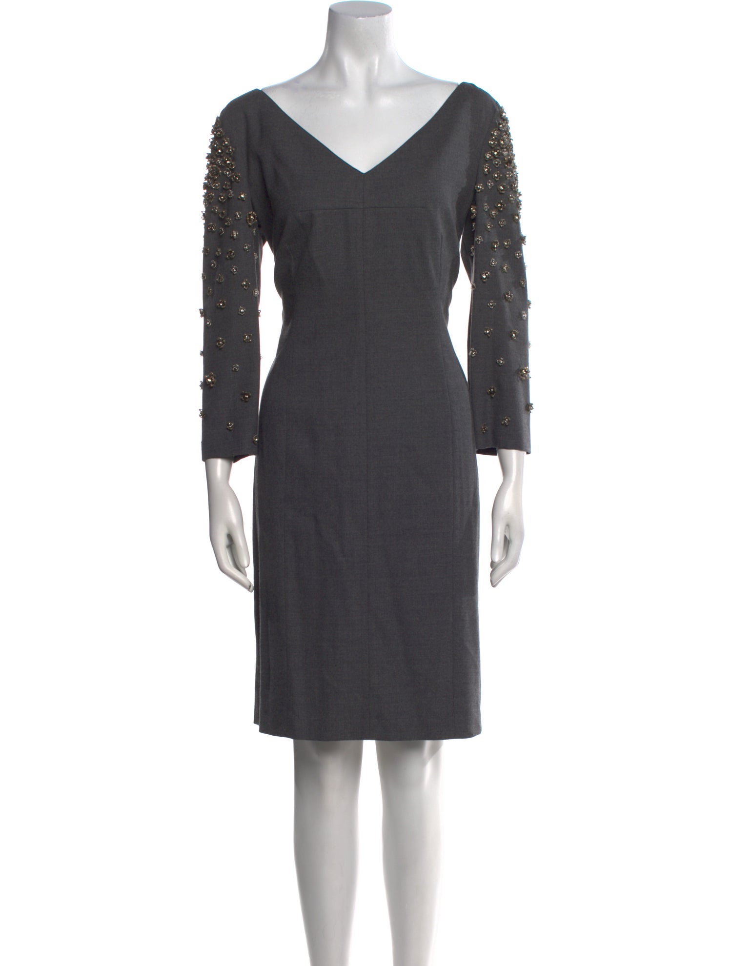 Alberta Ferretti Virgin Wool Mini Dress