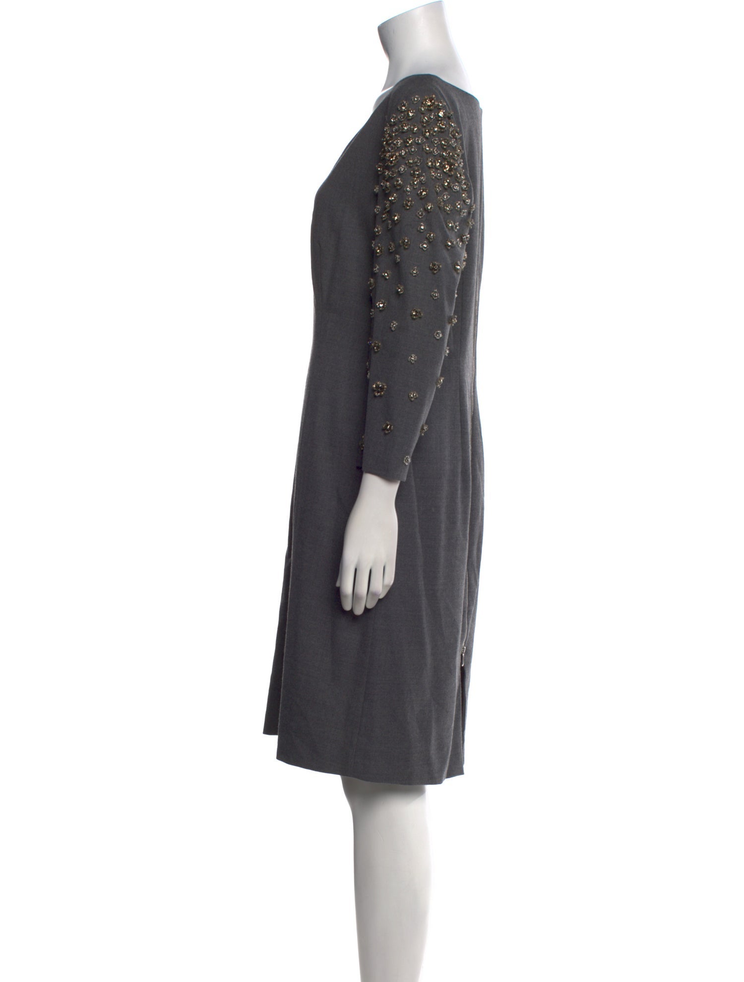 Alberta Ferretti Virgin Wool Mini Dress