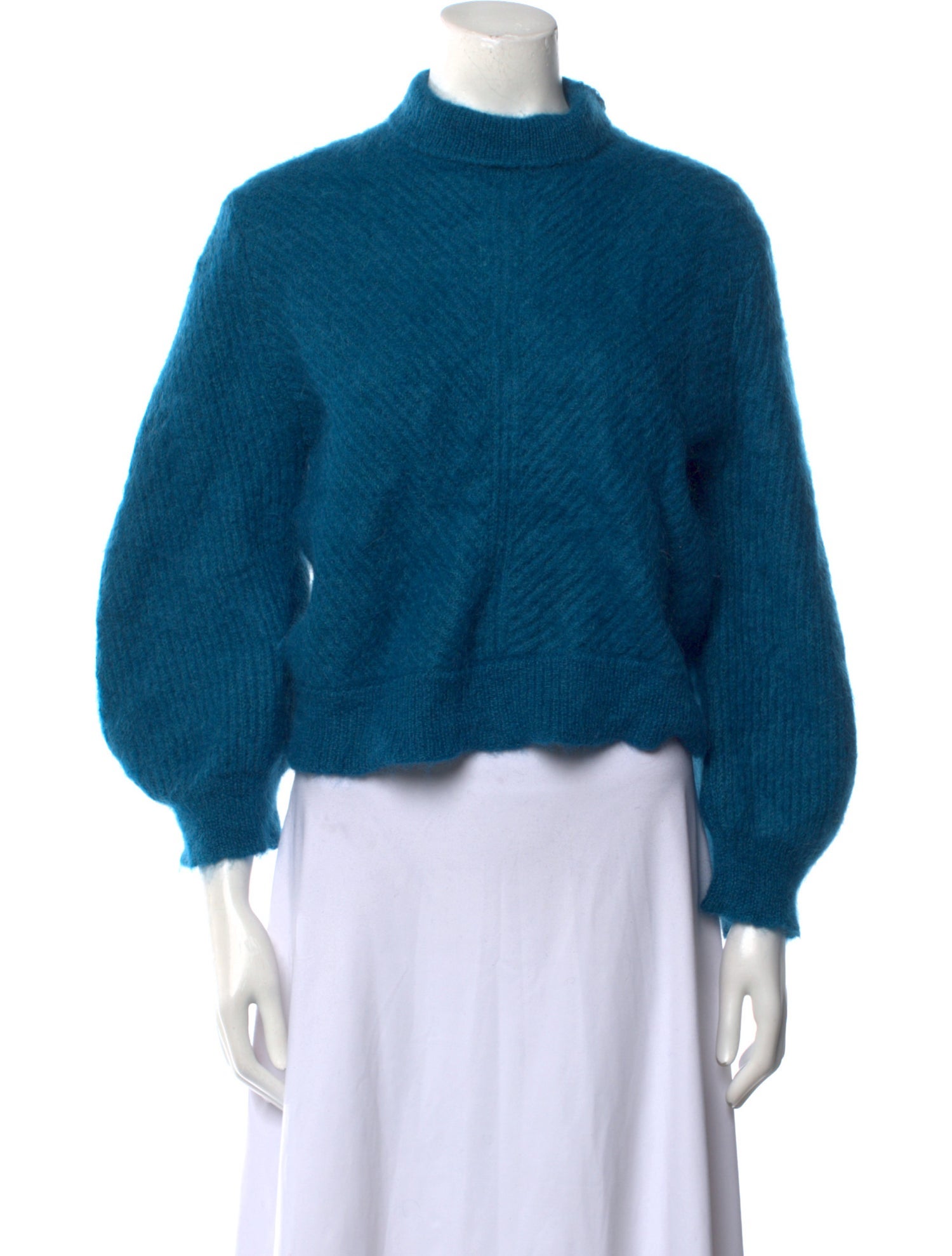 Alberta Ferretti Mohair Mock Neck Sweater