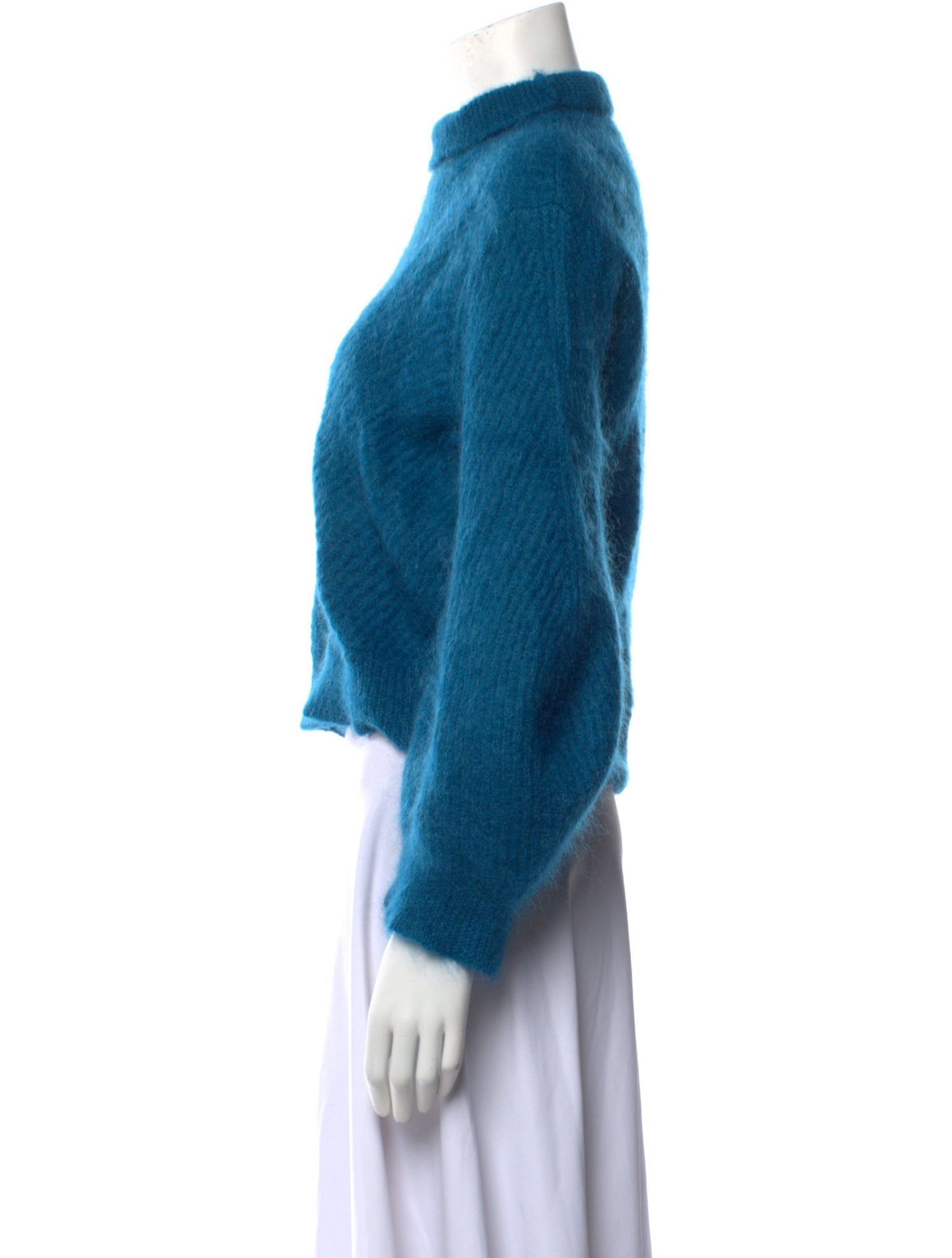 Alberta Ferretti Mohair Mock Neck Sweater