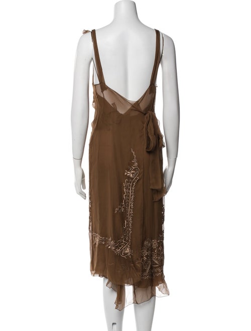Alberta Ferretti Silk Midi Length Dress