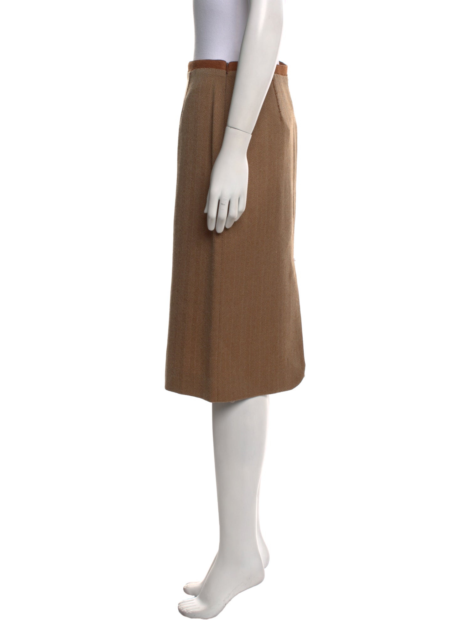 Alberta Ferretti Virgin Wool Knee-Length Skirt