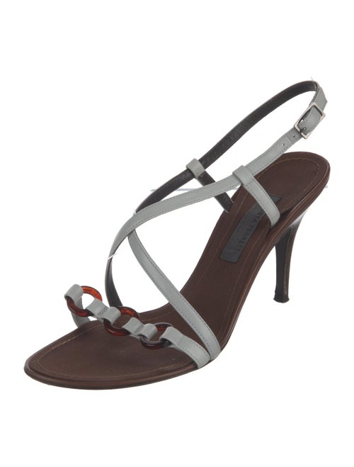 Alberta Ferretti Leather Slingback Sandals