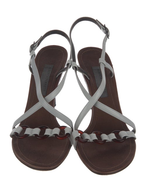 Alberta Ferretti Leather Slingback Sandals