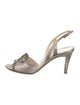 Alberta Ferretti Satin Slingback Sandals